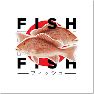 Two Fish Japanese Style Posters and Art